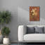 «Peach Roses On Red 2» par Danhui Nai, art mural sur toile-902198267