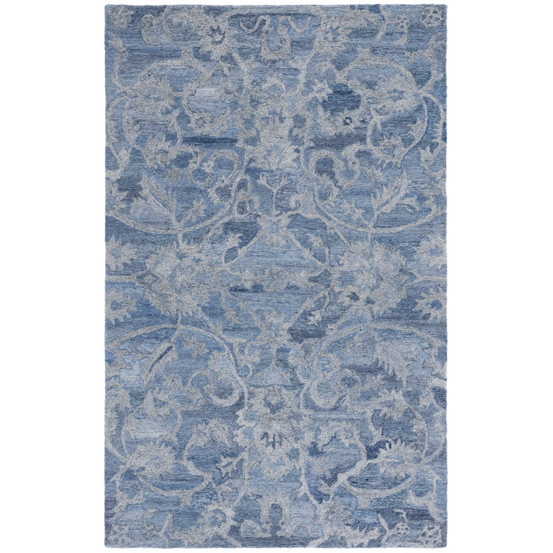Joshu Tufted Performance Performance Floral Rug, Rectangle 6' x 9'