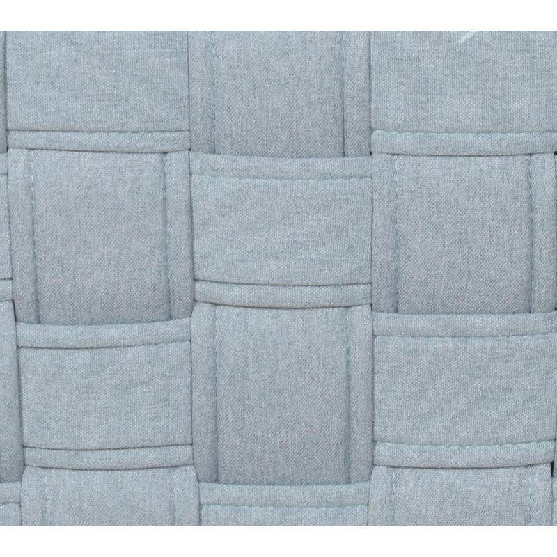Table basse en chenille bleu sarcelle clair