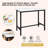 Space-Saving 39" Bar Table Set for 2 with PU Leather Stools - White Marble MDF Counter Height Dining Set