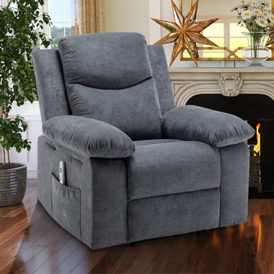 Bucklebury 38.1" W Microfiber Massage & Heater Power Recliner