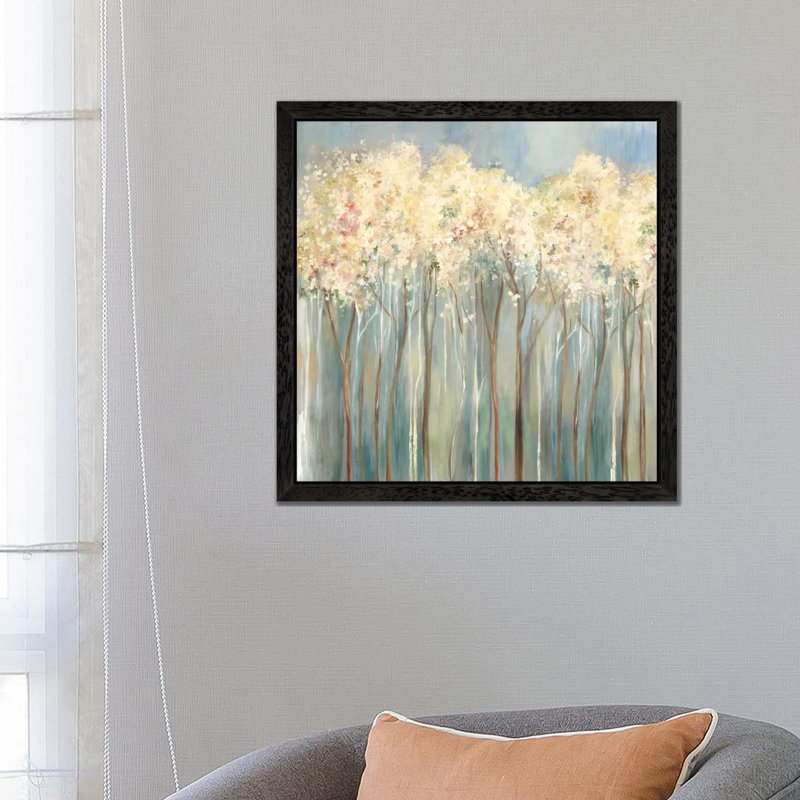 Bright Light City by Allison Pearce - Painting on Canvas, 45.72 cm H x 45.72 cm W, Black Floater Framed