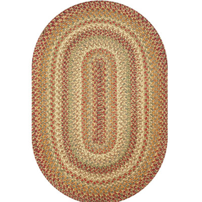 Dajohn Jute Braided Non-Shedding Country Brown/Cream Rug