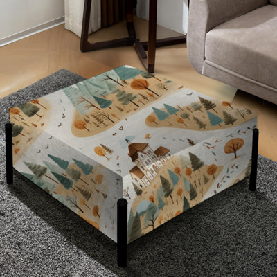 Devers - Abstract Large Square Ottoman