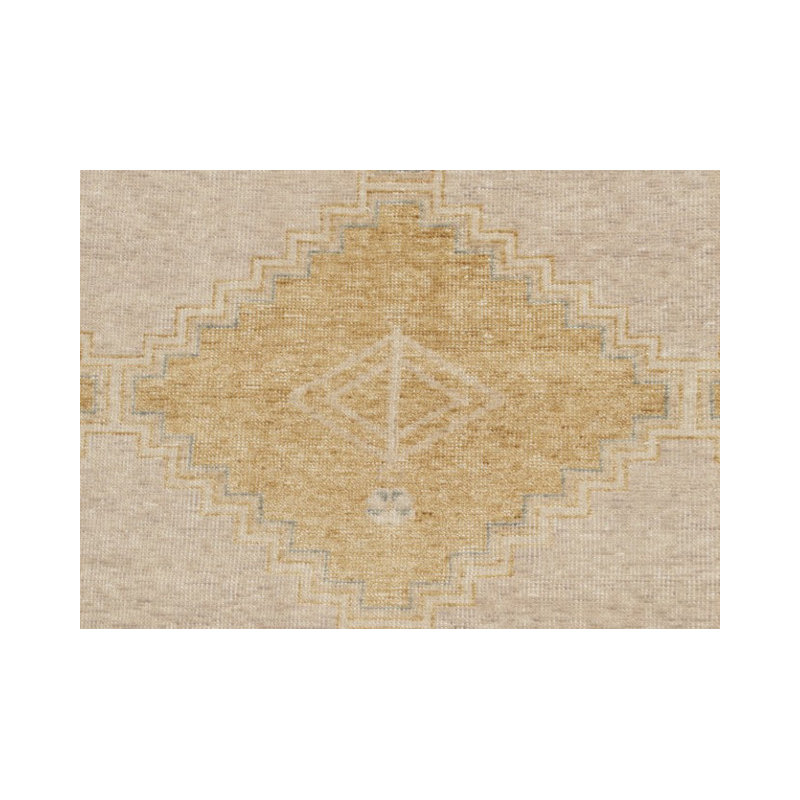 Distressed Homage Hand Knotted Wool Geometric Area Rug, Rectangle 9' x 12'