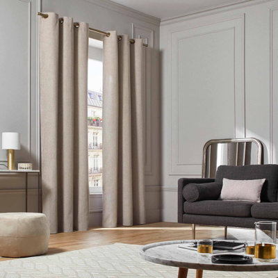 Cotton Blend Room Darkening Curtain Single Panel