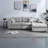 Compression Sectionals Corduroy 113 Inch Modern L Shaped Home Seating