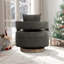 Fauteuil demi-tonneau moderne pivotant avec dossier ouvert-1256792938