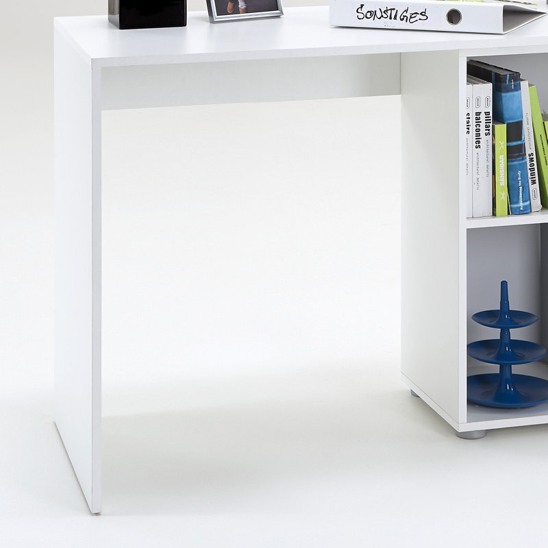 Francisca L-Shaped Computer Desk, White