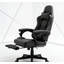 Fauteuil inclinable pivotant en cuir de polyuréthane avec dossier haut, support lombaire et hauteur réglable