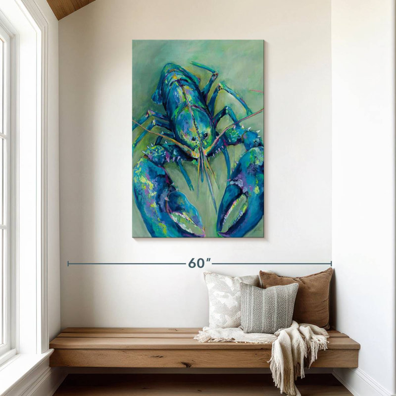 Homard bleu-vert Brampt, H 45 po x l 30 po