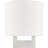 8 Brushed Nickel ADA Wall Sconce | Handcrafted Off-White Fabric Shade