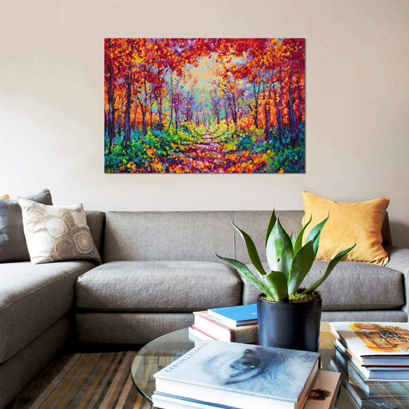 «Luminous» par Kimberly Adams, impression sur toile, H 18 po x l 26 po x P 1,5 po, Toile avec cadre noir, Pas de tapis