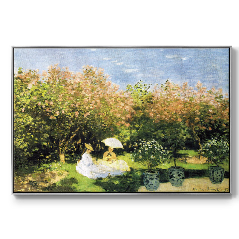 " The Garden, 1872 ", 25" H x 37" W x 2" D, Silver