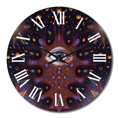 Sacred Vision Eye Of Consciousness VII Metal Wall Clock