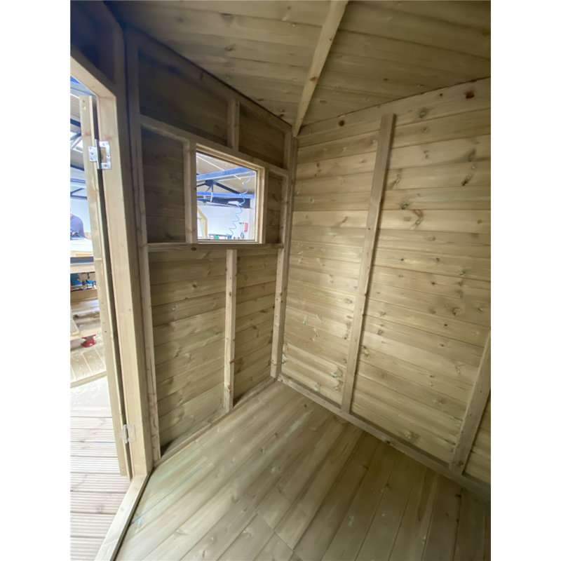 Candless 6 ft. W x 6 ft. D Wood Tongue & Groove Pent Tool Shed