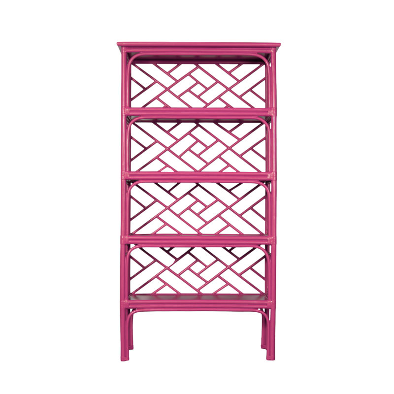 Chippendale Bookcase, Hot Pink