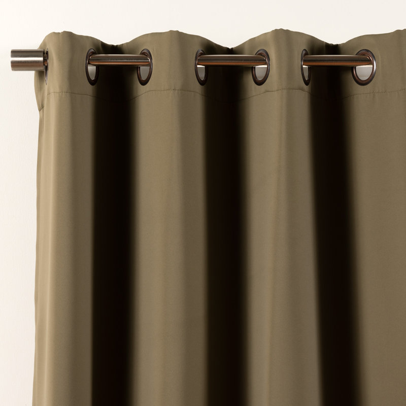 Anthuan Blackout Single Curtain Panel, 52" W x 216" L, Olive