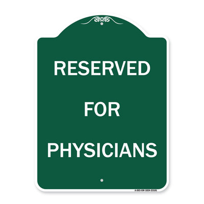Enseigne Signmission Designer Series - Réservée aux médecins | Enseigne architecturale noire et dorée en aluminium de gros calibre 18 po x 24 po | Protégez votre entreprise et votre commune | Fabriqué aux États-Unis