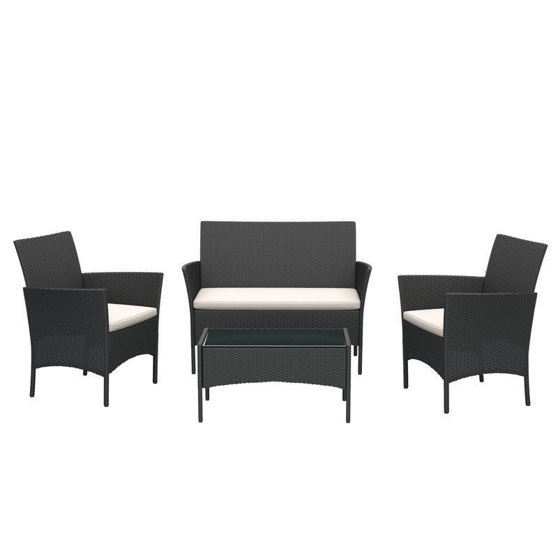 Baranowski 4 Seater Rattan Conversation Set