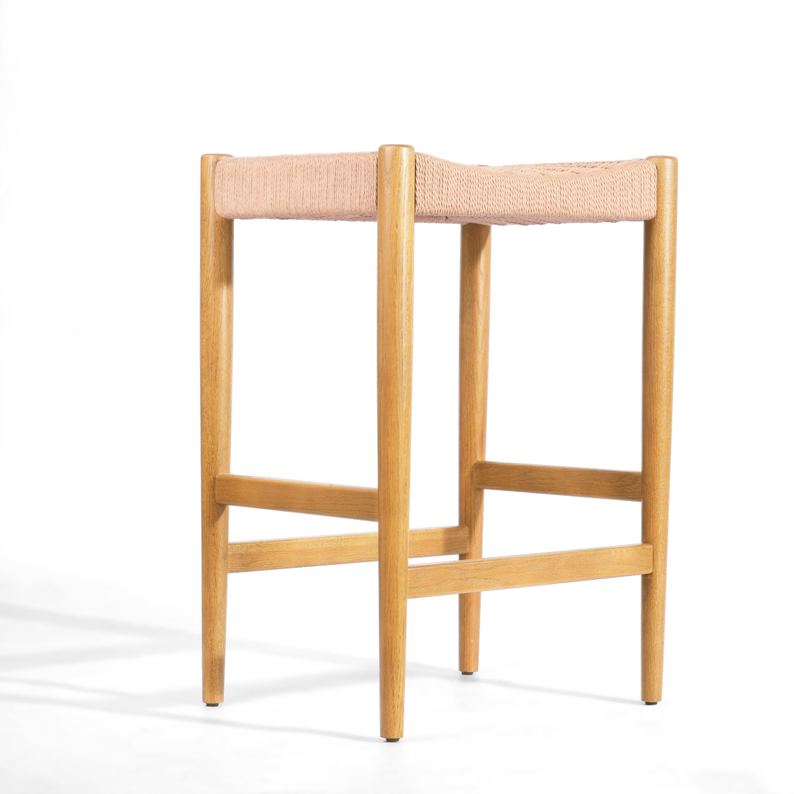 27" Bar Stool, Natural Oak