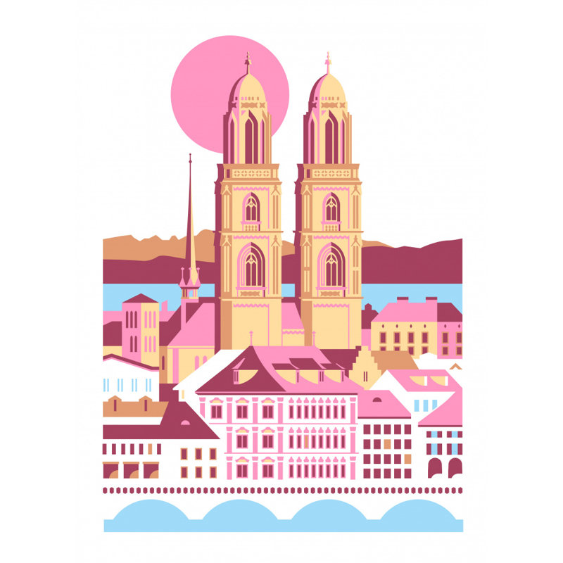 Wrapped Canvas Print, Pink, 76.2 cm H x 50.8 cm W