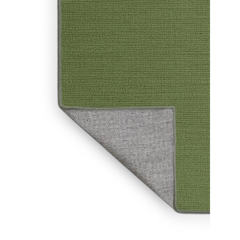 Machine Washable Solid Green Area Rug, Square 8'