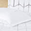 Édredon simple / simple TG - Magnifique motif géométrique argenté sur fond blanc, doux, 2 taies décoratives, coussins décoratifs, édredon blanc froid lavable à la machine, rembourrage, froissé