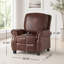 Fauteuil inclinable contemporain à pression en similicuir facile à nettoyer