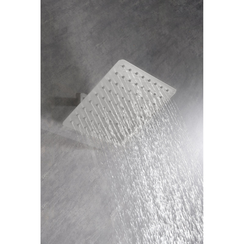 Rain Shower Head High Pressure Rainfall Showerhead Water Saving, Brushed Nickel