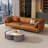 Orange Genuine Leather Standard Sofa cushion Loveseat-102458320