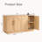  59" Arched Sideboard Cabinet with Adjustable Shelves, 4-Door Storage Cabinet & Media Console for Living Room, Dining Room and Entryway,Natural Wood-66505522