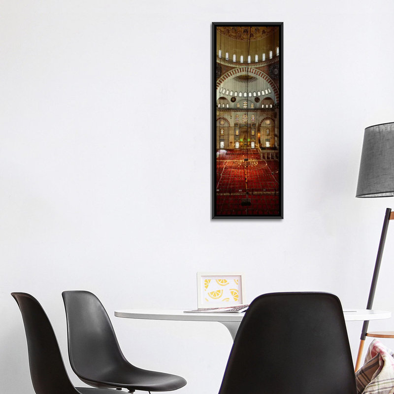 "Mosquée de Souleymanie, Istanbul, Turquie", reproduction de photo sur toile tendue, H 72 po x l 24 po x P 1,5 po, Cadre noir
