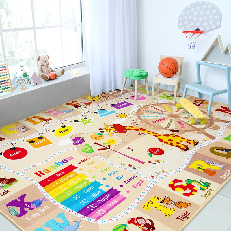 Tapis pour enfants avec motifs d'animaux ABC
