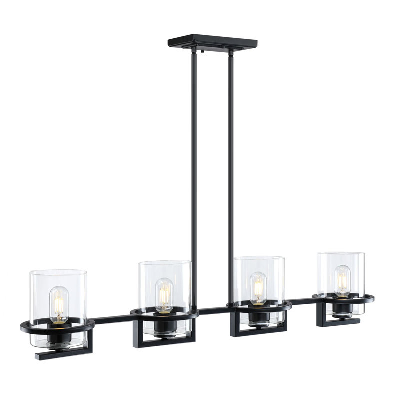 Yufan 4 - Light Matte Black Kitchen Island Pendant