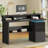 59" Executive Desk with Drawers and Power Outlet, Fluted Computer Desk with Monitor Stand and File Storage-306439756