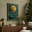 Moon Over Tidal Waves Japandi - Wrapped Canvas-1194861162-1194861167