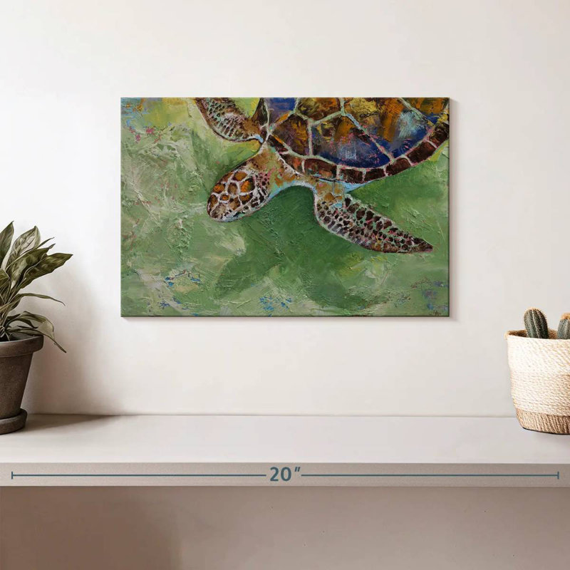 Crowle Caribbean Sea Turtle, 8" H x 12" W