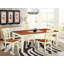 Ensemble de table de cuisine 5 pièces pour 4 personnes comprenant une table rectangulaire à rallonge papillon et 4 chaises en bois massif, 101,6 x 198 cm, noir et cerisier-426741784-530952799