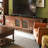 Vintage dark walnut TV cabinet-107125033