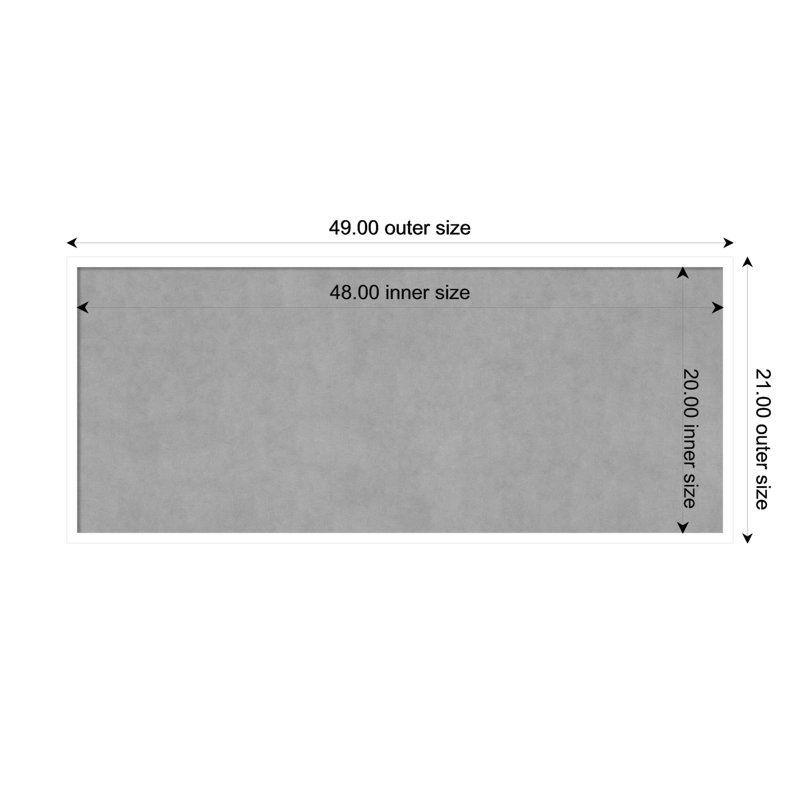 Tableau magnétique blanc Svelte, H 21 po x l 49 po