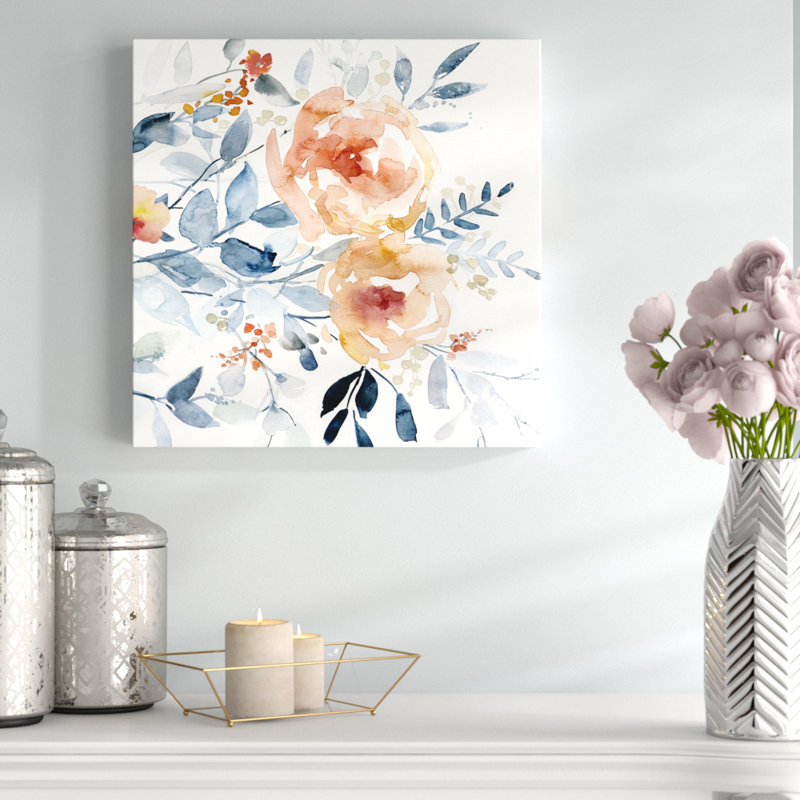 «Flowering Branches I», peinture, H 32 po x l 32 po x P 1,5 po, Toile tendue