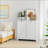 Tilted Laundry Hamper With Removable Baskets, Hidden Storage Cabinet, Free-Standing Home Organizer, White