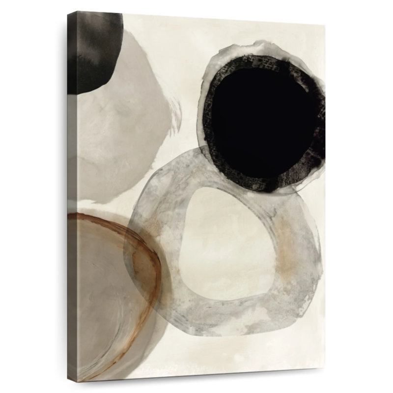 Avery Beige Rings I, 12" H x 8" W