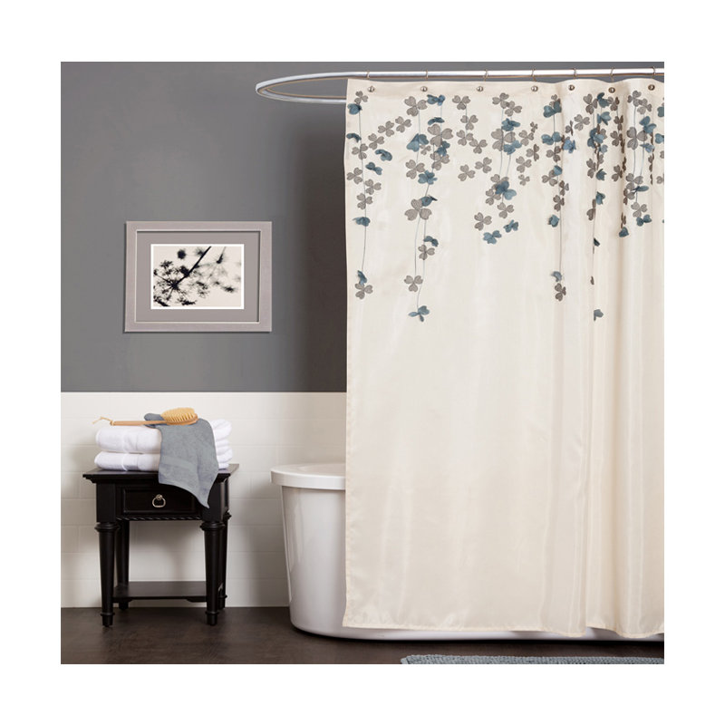 Tala floral simple + crochets, Blanc