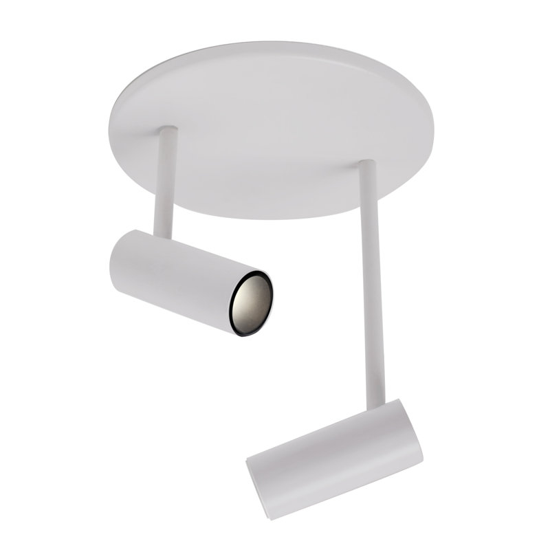 Downey Slim White Aluminum LED Semi-Flush Spotlight, 5.75" H