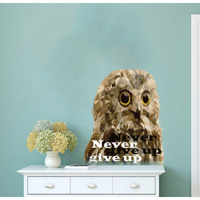 Adhésif décoratif polygonale hibou