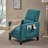 Pushback Recliner Chair With Side Pocket, Fabric Armchair Push Back Recliner With Rivet Decoration, Mid Century Accent Chair For Living Room, Bedroom-2094159504