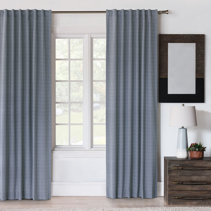Tucker 100% Cotton Room Darkening Curtain Single Panel, 48" x 96"