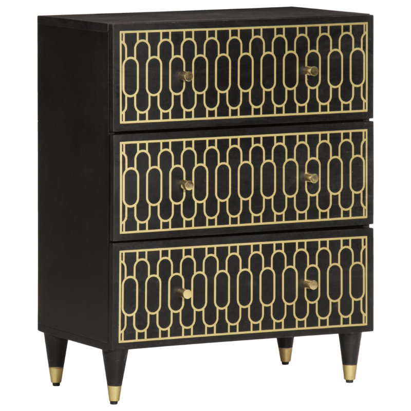 Ailiyah 60cm W Chest of Drawers, Black